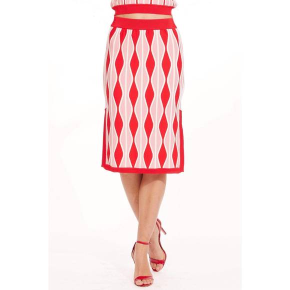 NEW EVA FRANCO niska skirt in harlequin pink - Picture 1 of 3